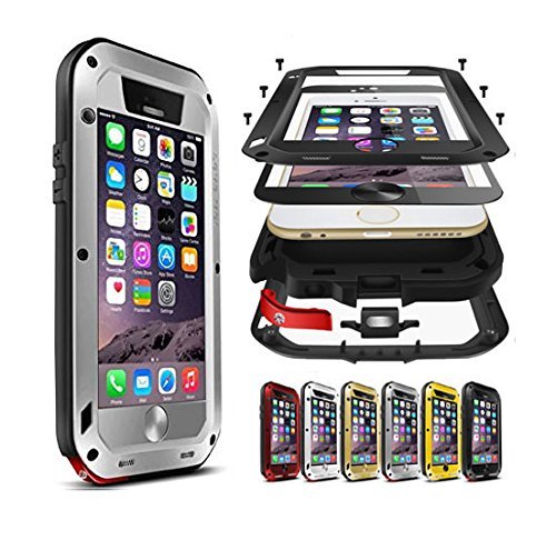 iPhone 6 6S Plus caso A prueba de golpes polvo suciedad nieve prueba de metal de aluminio Gorilla cristal protecci  n Case Cover para Apple Iphone 6  PLUS iphone 6S Plus  compatible con Apple iPhone 6