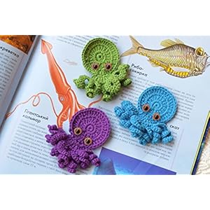 Häkel applikationen Krake 3 Stücke