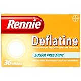 Rennie Deflatine Trapped Wind & Bloatedness Relief Tablets Sugar-Free Mint - 36 Tablets