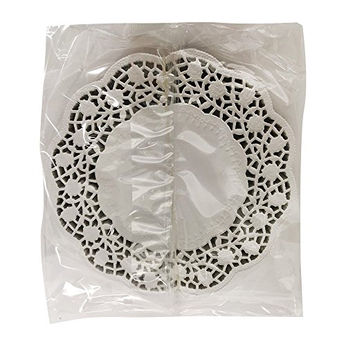 100 Teller- und Tassendeckchen rund Ø 15 cm weiss Tortenspitzen - 2