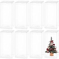 BENECREAT 20Pcs Coffrets Cadeaux Transparents 5x5x5 Cm Boîtes