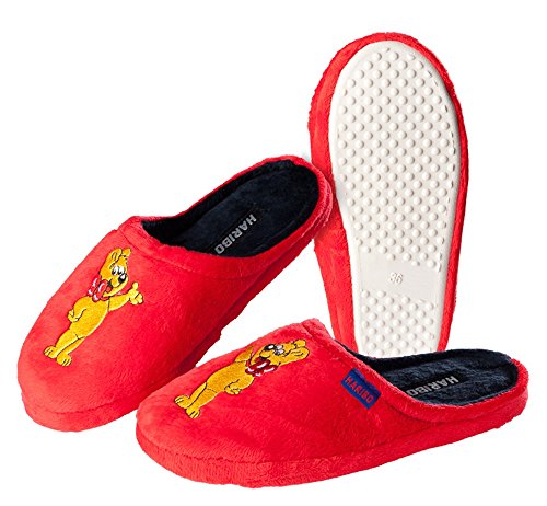 Preisvergleich Produktbild Unbekannt Haribo Hausschuhe Pantoffeln Damen rot (41)