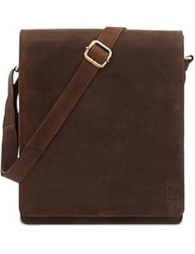 LEABAGS London Umhängetasche aus echtem Büffel-Leder im Vintage Look