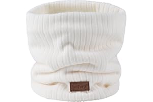 NovForth Winter Neck Warmer Fleece Lined Infinity Scarf Double-Layer Fleece Thicken Windproof and Dust Skiing Circle Lining Knit Infin for Mens Womens