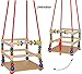 Produktbild Gitterschaukel aus Holz - mit Gurt / Kinderschaukel - incl. Name - leichter Einstieg ! - mitwachsend & verstellbar - Schaukel & Babyschaukel - verstellbare Kleinkindschaukel - Holzschaukel Baby Kinder - Holzgitterschaukel für Innen und Außen - Indoor Outdoor - mit Sicherheitsstäben / bunte Stäbe - Holzbabyschaukel - Garten oder im Haus