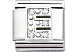 2BURNED A-Z Letter Cubic Zirconia Italian Charm Links for 9mm Bracelets