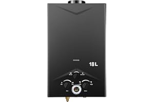 VELPAX Chauffe-eau à Gaz,18L Chauffe-Eau Sans Réservoir Portable, Chauffe-eau Instantané au Propane Avec Affichage Numérique Multi-protection Pour les Voyages en Camping, RV Voyage