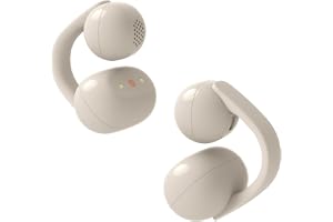 LinkBuds Clip hörlurar med open-ear-design, bekväm clip-on-design, 3 lyssningslägen och fylligt ljud, IPX4, tydliga samtal, 37 timmars batteritid, AI-röstassistans, iOS och Android –