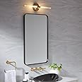Kohler Essential Rectangle Decorative Mirror for Wall - 22" x 34" Matte Black Frame with Silver Coated Glass - Mirror for Bathroom, Living Room, Bedroom - Premium Metal with Timeless Design 26052-BLL