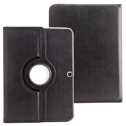 360   Tab3 10 1 Standtasche f  r SAMSUNG GALAXY TAB 3 10 1 P5200 P5210 P5220 H  lle Schutz Etui Tasche Cover  Schwarz 