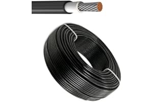 PowerWerk - Cavo solare 6 mm² nero – 5 m – certificato TÜV – resistente ai raggi UV, flessibile, fotovoltaico, cavo di collegamento solare per pannello solare, inverter e regolatore di carica (rosso,