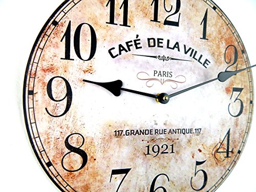 leise Wanduhr Vintage look - 3