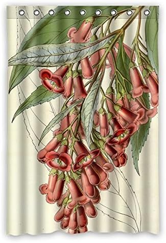 Personality Orange Flowers Pattern Fashion Polyester Fabric Waterproof Shower Curtain Bathroom Decorative 48"x72" (120cm x 183cm)