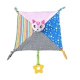 Pinfect 29x29cm Baby Infant Velvet Appease Towel Soft Teether Sleeping Toy (Cat)