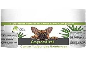 ANIMO CONCEPT Dog Copenhagen Arca Natura Poudre Désodorisant pour Chien Contre l'Odeur des Flatulences Coproflat Arca Nature 100% Naturel 120 ML 5 Unités