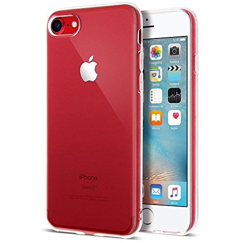 iPhone 7 Case, Crystal Clear Soft Silicone TPU Case and Screen Protector for iPhone 7 Cover [Transparent][4.7