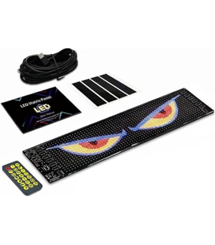 Flexibel led-displaybord, 19,2 x 89,8 cm, programmeerbaar, USB