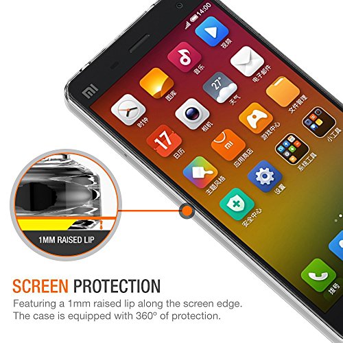 iVoler Funda Xiaomi Mi 4 Slim Fit Xiaomi Mi 4 Funda Carcasa Case Bumper con Absorci  n de Impactos y Anti-Ara  azos Espalda Case Cover para Xiaomi Mi 4 - Transparente