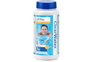 Clearwater pH Plus Increaser - 1 kg Granules for Hot Tub, Spa & Swimming Pool Water Treatment, Boosts pH & Improves Water Balance