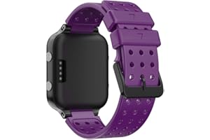 KINOEHOO Correas para relojes Compatible con Garmin Approach S20/Forerunner 220 230 235 630 620 735 Pulseras de repuesto.Correas para relojesde siliCompatible cona.