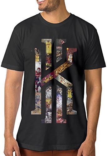 Fashion Men's Kyrie KI Irving Tees Black Medium