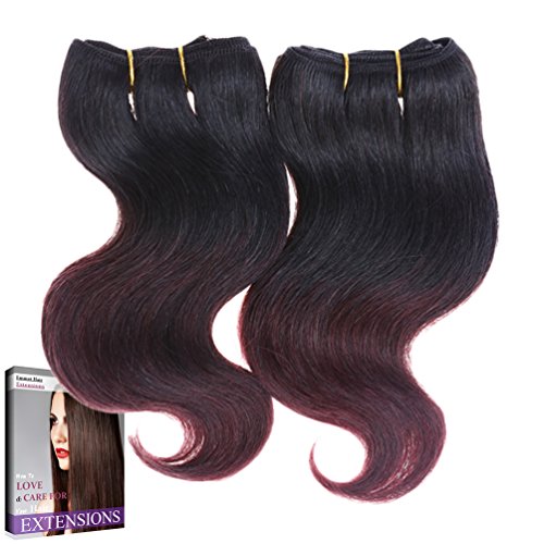 Preisvergleich Produktbild Emmet Haarverlängerung,1B# / 99J#, 20 cm (8 Zoll)