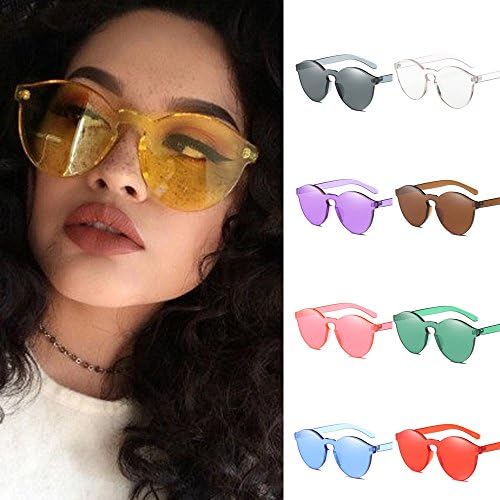 Clearance Sale!OverDose Women Fashion Cat Eye Shades Sunglasses Integrated UV Candy Colored Glasses(#2)