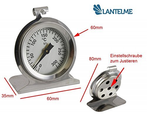 Lantelme 300 °C Edelstahl Back/Brat/Herd/Ofen Thermometer - 2