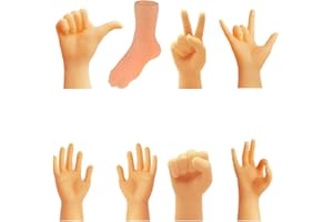 CreepyParty 8 Pezzi Piccole Mani Piccole per Dita Novelty Dita Bambole Di Gomma Divertente Mini Mani Set Tiktok Giocattolo