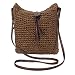 Imported Womens Tassle Hobo Straw Weave Woven Shoulder Tote Beach Crossbody Bag Brown RS.495.00