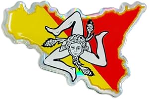 4R QUATTROERRE.IT Quattroerre Adhésif 3D Sicilie, Transparente