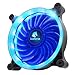 Price comparison product image Asiahorse Solar Eclipse UAV 120mm Dual Aperture LED Long Life Case Fan,PC Custom Diy From Water Cooling System CPU Cooler(Blue)