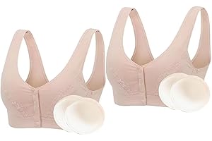 XWSM 2 Stücke Vorne Verschluss Dessous BH Mit Brust Prothese Taschen Unterwäsche Mittleren Frauen Täglichen Post Chirurgie Mastektomie BH