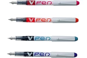 Stylo plume jetable Pilot V Pen, noir Single Pen Orange