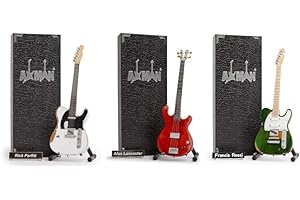AXMAN Status Quo Miniature Guitar Set - Live Aid- (Francis Rossi, Rick Parfitt & Alan Lancaster) Handmade Music Gifts