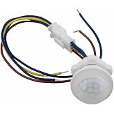 220V Hareket Pır Sens&ouml;r&uuml; - Otomatik Lamba Sens&ouml;r&uuml; 25cm Kablolu DVM.101.275