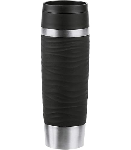 Emsa N20803 Tea Mug Theemok Van Dubbelwandig Glas 0,4 Liter Uitneembare Zeef Bpa Vrij 100 Lekvrij Vaatwasmachinebestendig 360 Drinkopening Zwart 565658279