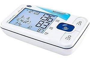 VEROVAL, Tensiómetro de Brazo Digital Duo Control, Medidor de Tensión Arterial, Aparato para Medir la Tensión, Medición Rápida y Precisa, Tecnología Dúo Sensor, 200 Lecturas, Talla Mediana (22-32cm)