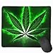 Produktbild Green Marijuana Leaf Weed Personalized Design Mauspad Gaming Mauspad with Stitched Edges Mousepads, Non-Slip Rubber Base, 300 x 250 x 3 mm Thick - Best Gift Idea