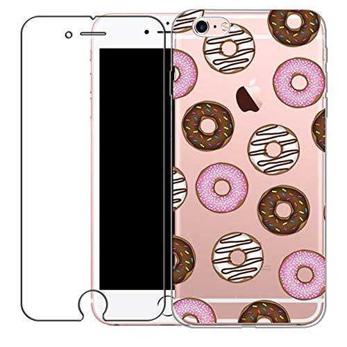 iPhone 6s Funda y Templado Protector de Pantalla  Bestsky Carcasa iPhone 6 Transparente Silicona Dibujos Animados linda de los animales Protectora Bumper Cover Case para Apple iPhone 6 6s