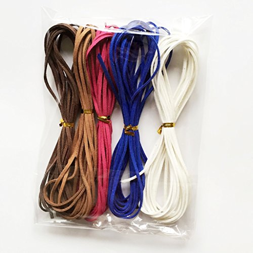 MagiDeal 5pcs Weiches flaches Band aus Wildlederimitat 2.6mm – Länge 4 meter – Farbe 5, one size - 5