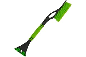 SLEEKEE 1 raschietto per ghiaccio per auto, pala da neve, spazzola multifunzione per la rimozione della neve dell'auto, raschietto per neve rimovibile, 2 in 1 per auto, raschietto per ghiaccio (verde)