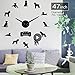 Produktbild Mddjj Deutsche Boxer Dog Zeitgenössische Übergroße Wanduhr DIY Große Nadel Zeit Uhr Frameless Deutscher Boxer Große Wandkunst Dekoration Schwarz 37 Zoll