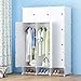 Produktbild ANIUXIAOGE Milchiger Weißer Plastikgarderobe Falten Versammlung Schlafzimmer Speicherschrank DIY Magische Filmkombination Harz 147 * 47 * 147Cm,S