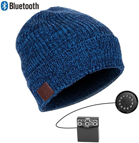 Zibaar Bluetooth Beanie Bluetooth Hat Bluetooth Beanie Hat Wireless Headphone Beanie Hat, Beanie Headphone with Removable Bluetooth V4.1 Stereo Bluetooth Headphone, Hands Free Talking-Unisex Mix Black