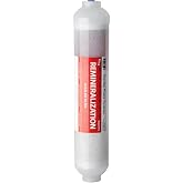 iSpring FA15 3-Layer In-Line Alkaline Filter for Water Filter System | 10" Inline, Alkaline Filter in Series, pH Balance, Min