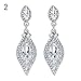 Price comparison product image Earrings Ear Stud for Women,Elegant Bridal Wedding Engagement Rhinestone Teardrop Dangle Drop Stud Earrings - Style 2