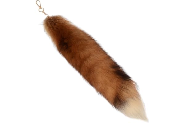Nyckelring med theria-svans, fluffig rävsvans, hänge, extra stor nyckelring av fuskpäls,accessoar för väska och kostym, dekoration, ca 35/40 cm