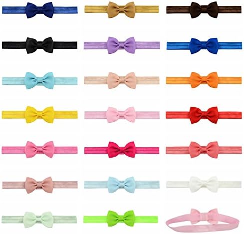 20 colors 7 cm Bow Style Polyester Children's Hair Accessories Hair Band