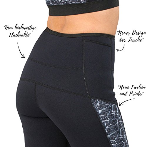 Delfin Spa Fitness Capri-Hose mit Wärme-Effekt (Schwitzhose) – aus Neopren mit Biokeramik Fasern - 5